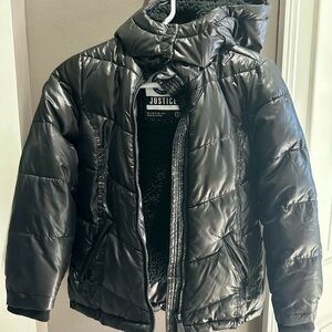 Justice Kids Black Puffer Jacket